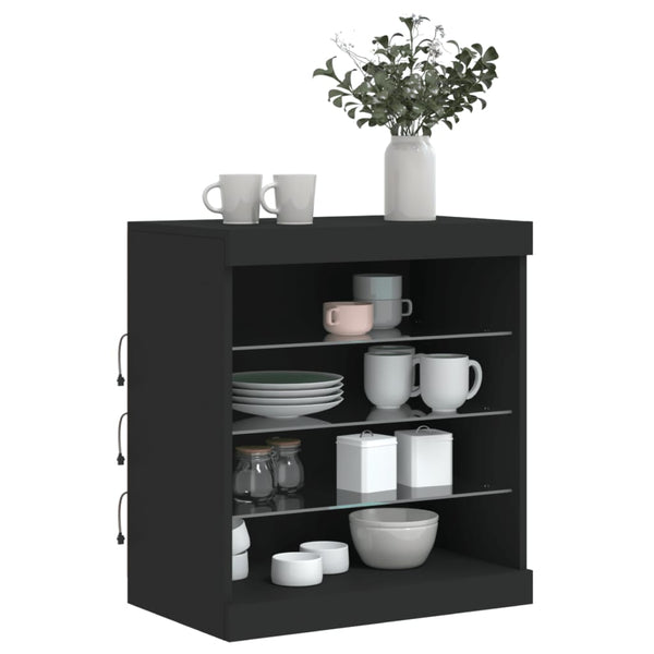Musta senkki led-valoilla Beckett 60,5x37x67cm