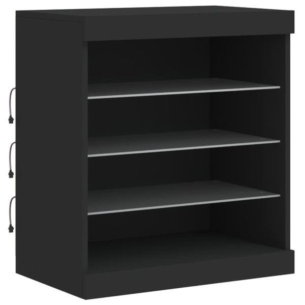 Musta senkki led-valoilla Beckett 60,5x37x67cm