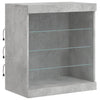 Betoninharmaa senkki led-valoilla Beckett 60,5x37x67cm