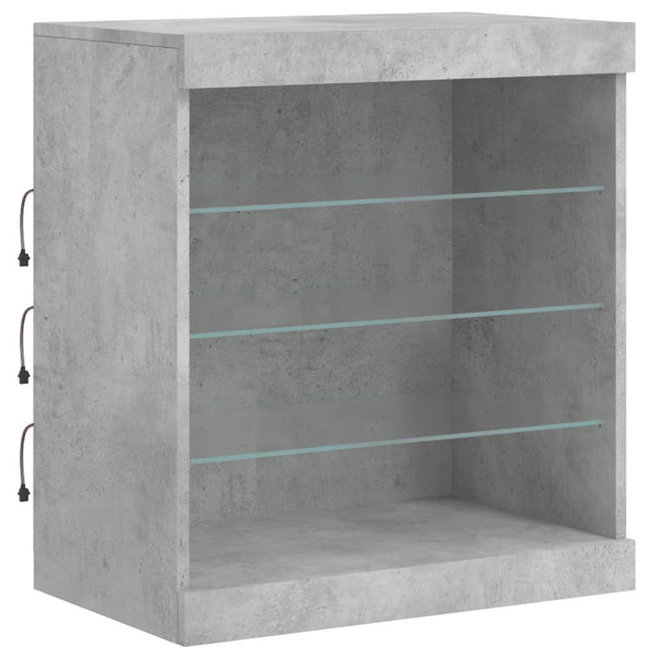 Betoninharmaa senkki led-valoilla Beckett 60,5x37x67cm