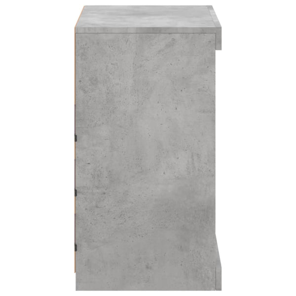 Betoninharmaa senkki led-valoilla Beckett 60,5x37x67cm