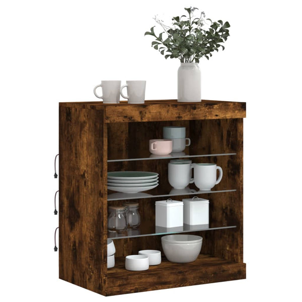 Savutammi senkki led-valoilla Beckett 60,5x37x67cm
