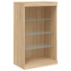Sideboard Sonoma Eiche mit LED-Beleuchtung Ghiulaidin 60,5x37x100cm
