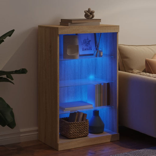 Sideboard Sonoma Eiche mit LED-Beleuchtung Ghiulaidin 60,5x37x100cm