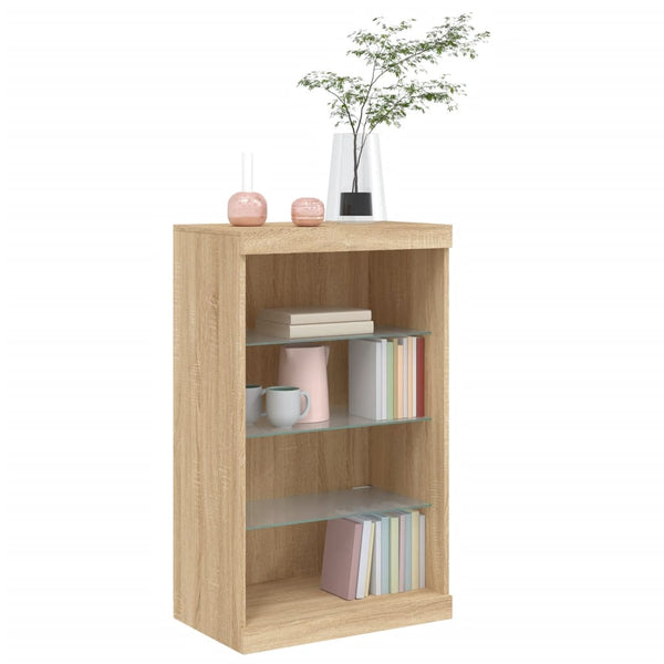 Sideboard Sonoma Eiche mit LED-Beleuchtung Ghiulaidin 60,5x37x100cm