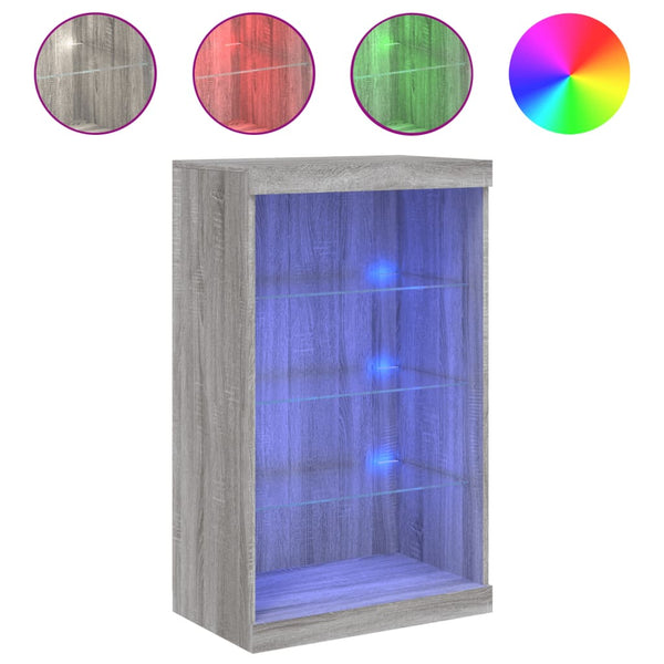 Harmaa senkki led-valoilla Ghiulaidin 60,5x37x100cm
