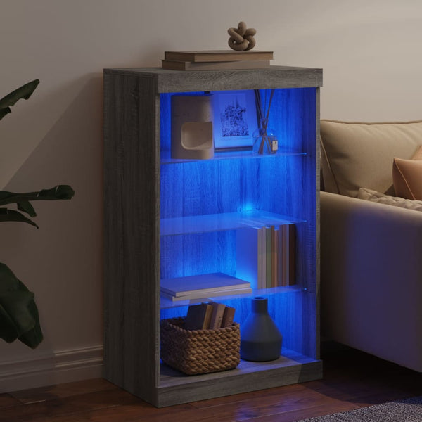 Harmaa senkki led-valoilla Ghiulaidin 60,5x37x100cm