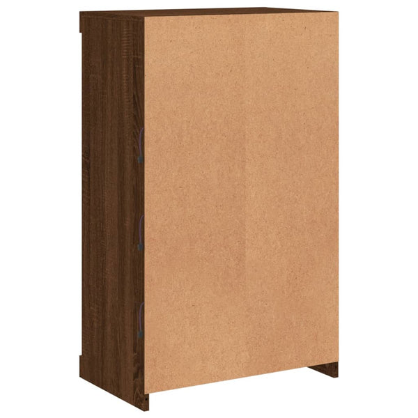 Brauner Eichenschrank mit LED-Beleuchtung Ghiulaidin 60,5x37x100cm