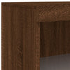 Brauner Eichenschrank mit LED-Beleuchtung Ghiulaidin 60,5x37x100cm