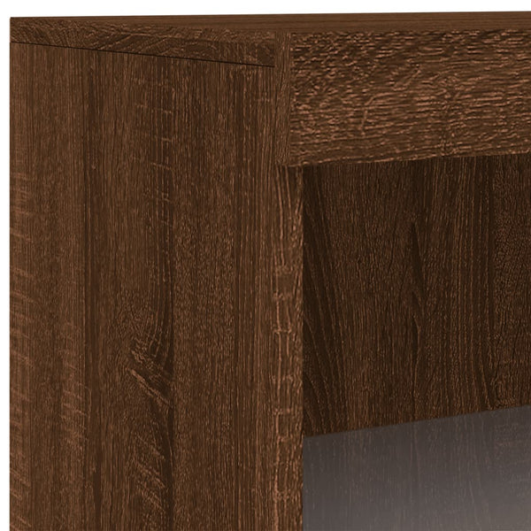 Brauner Eichenschrank mit LED-Beleuchtung Ghiulaidin 60,5x37x100cm
