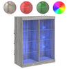 Kommode Sonoma Grau mit LED-Leuchten 81x37x100 cm