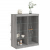 Kommode Sonoma Grau mit LED-Leuchten 81x37x100 cm