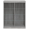 Kommode Sonoma Grau mit LED-Leuchten 81x37x100 cm