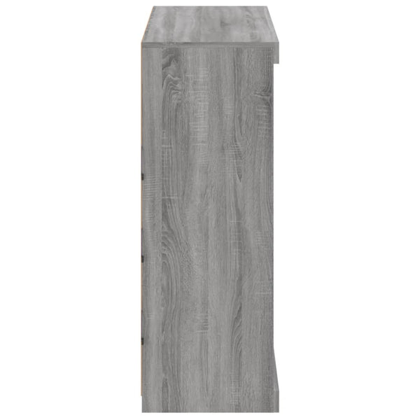 Kommode Sonoma Grau mit LED-Leuchten 81x37x100 cm