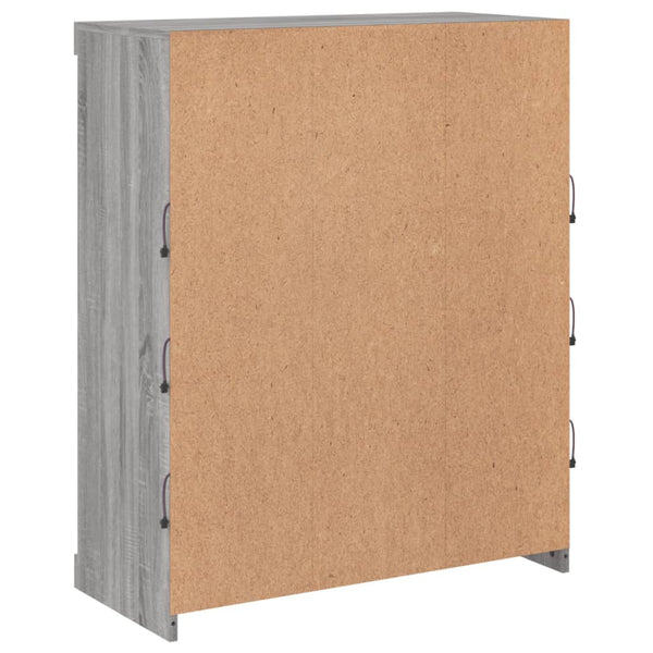 Kommode Sonoma Grau mit LED-Leuchten 81x37x100 cm