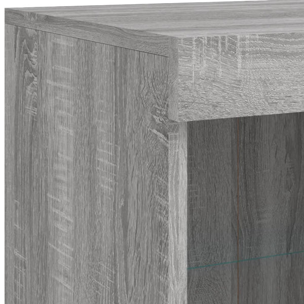 Kommode Sonoma Grau mit LED-Leuchten 81x37x100 cm