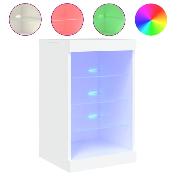 Weißes Sideboard mit LED-Beleuchtung Caliopiea 41x37x67cm