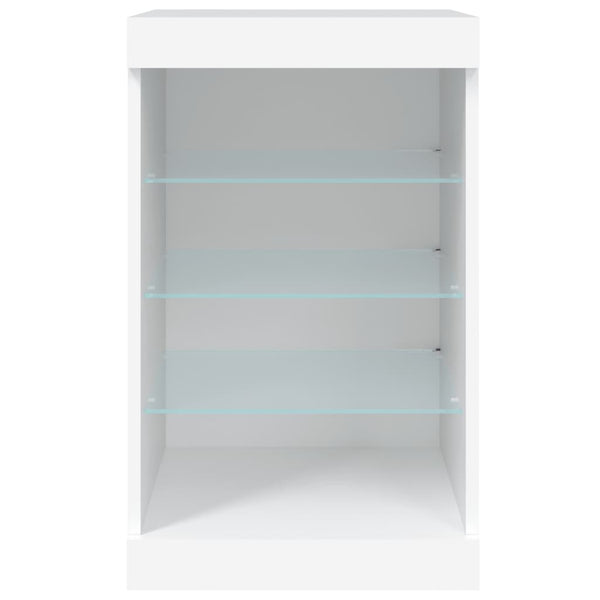 Weißes Sideboard mit LED-Beleuchtung Caliopiea 41x37x67cm