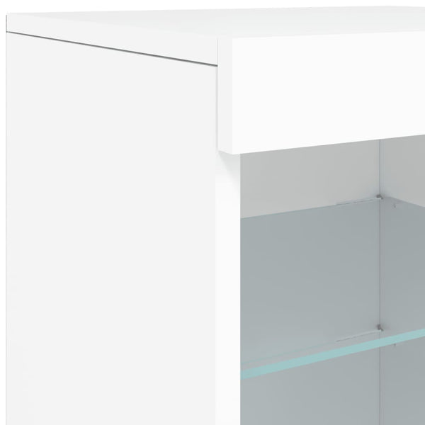Weißes Sideboard mit LED-Beleuchtung Caliopiea 41x37x67cm