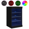 Schwarze Kommode mit LED-Beleuchtung Caliopiea 41x37x67cm