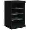 Schwarze Kommode mit LED-Beleuchtung Caliopiea 41x37x67cm