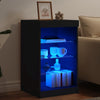 Schwarze Kommode mit LED-Beleuchtung Caliopiea 41x37x67cm