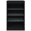 Schwarze Kommode mit LED-Beleuchtung Caliopiea 41x37x67cm