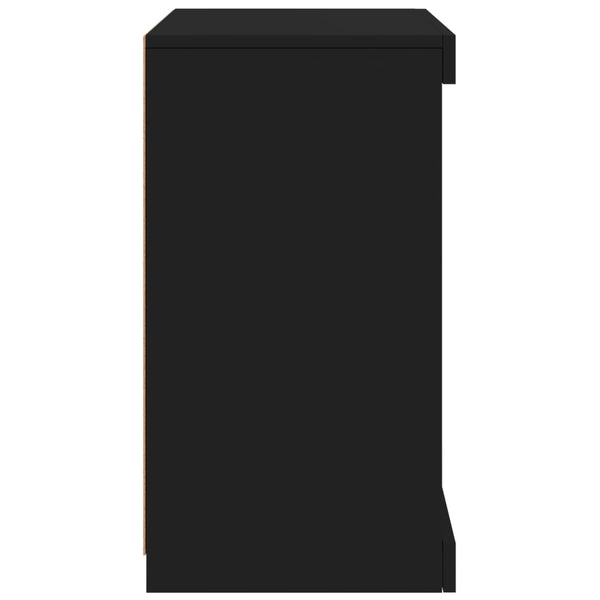 Schwarze Kommode mit LED-Beleuchtung Caliopiea 41x37x67cm