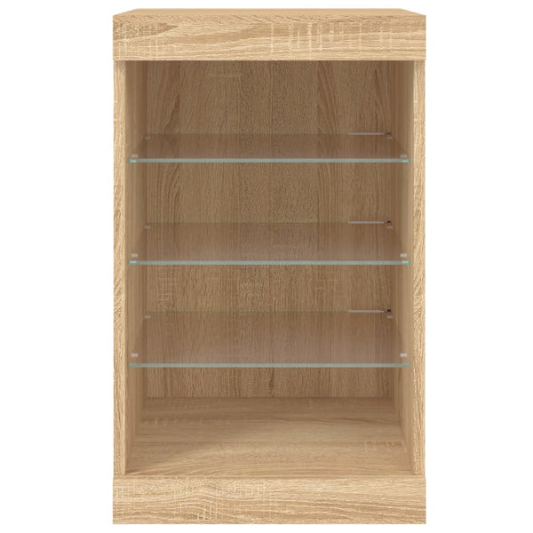 Sonoma-Eiche Sideboard mit LED-Beleuchtung Caliopiea 41x37x67cm
