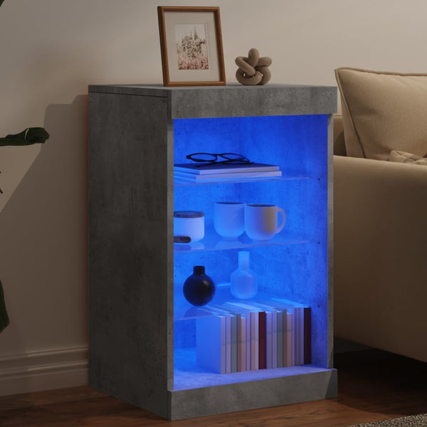 Betoninharmaa senkki led-valoilla Caliopiea 41x37x67cm
