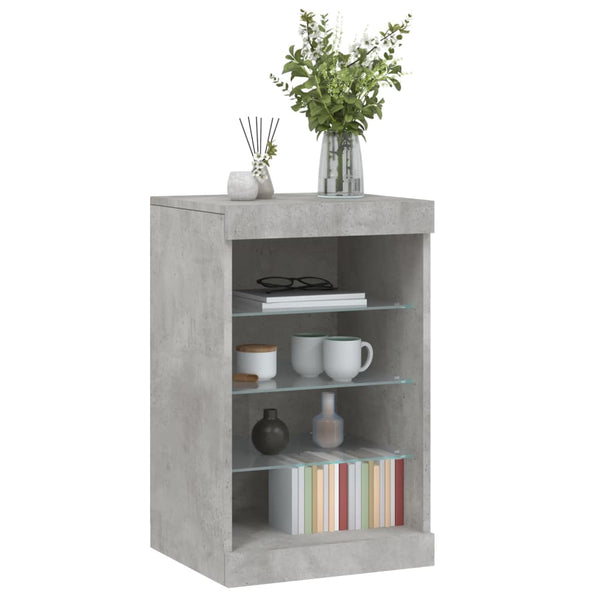 Betoninharmaa senkki led-valoilla Caliopiea 41x37x67cm