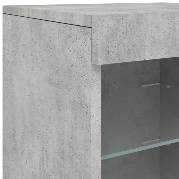 Betoninharmaa senkki led-valoilla Caliopiea 41x37x67cm
