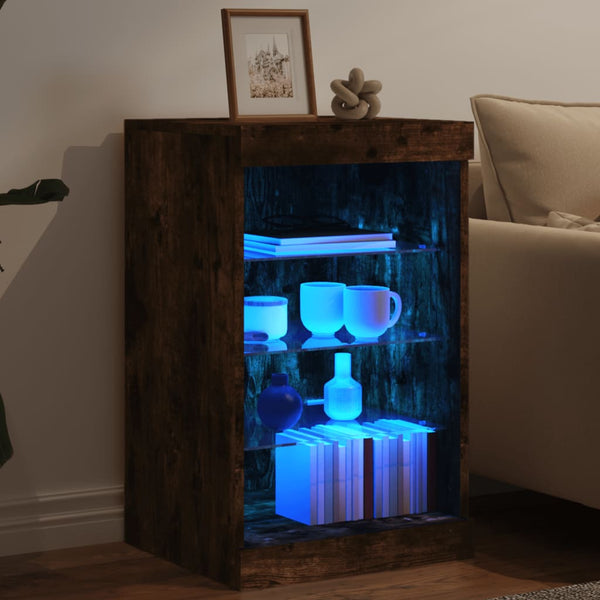 Sideboard Caliopiea in Rauchereiche mit LED-Beleuchtung 41x37x67cm