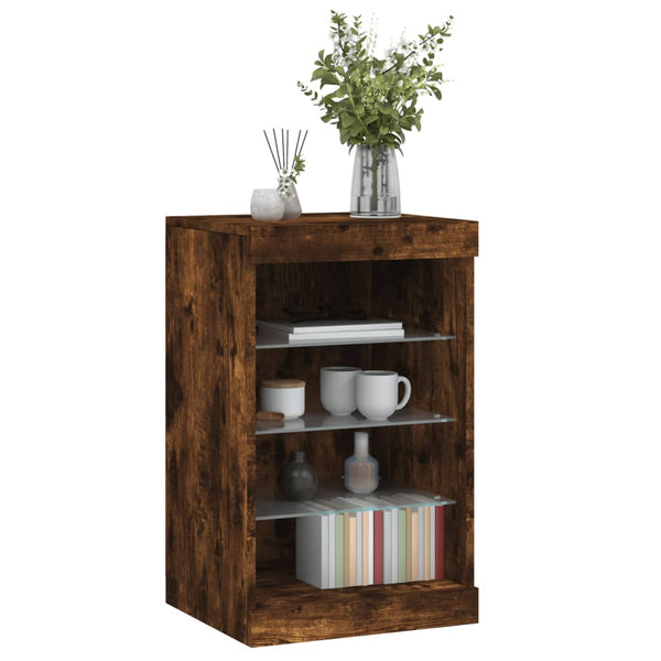 Sideboard Caliopiea in Rauchereiche mit LED-Beleuchtung 41x37x67cm