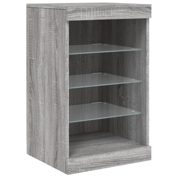 Sideboard mit LED-Beleuchtung Grau Sonoma 41x37x67 cm