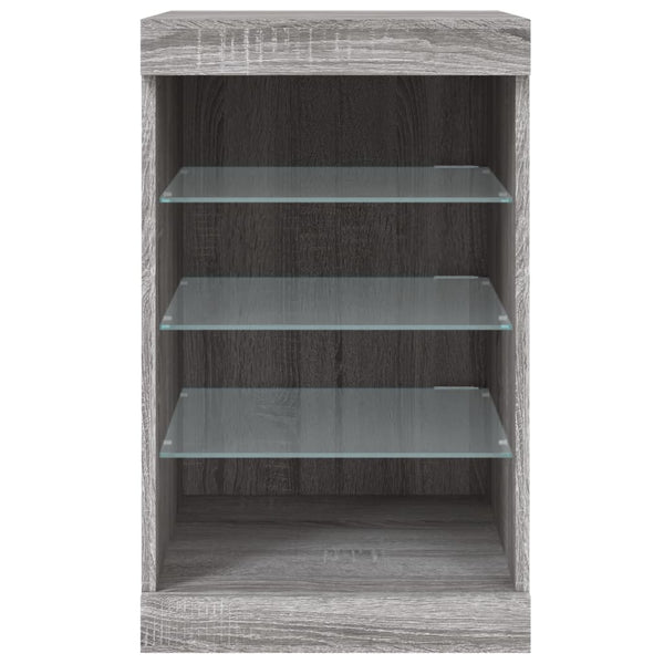 Sideboard mit LED-Beleuchtung Grau Sonoma 41x37x67 cm