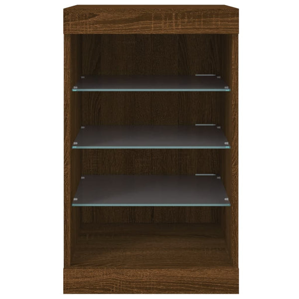 Ruskea tammi senkki led-valoilla Caliopiea 41x37x67cm