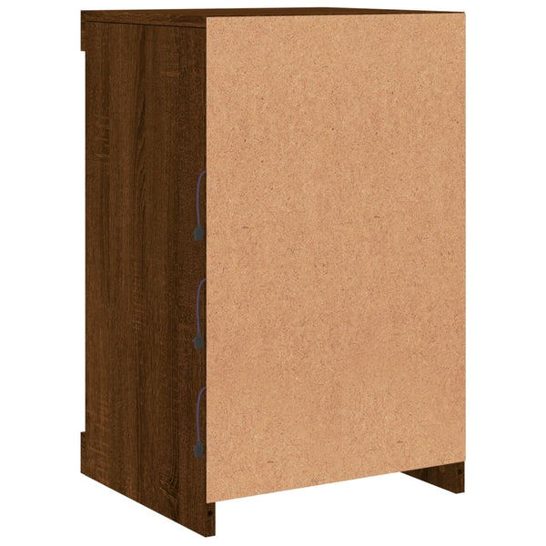 Ruskea tammi senkki led-valoilla Caliopiea 41x37x67cm