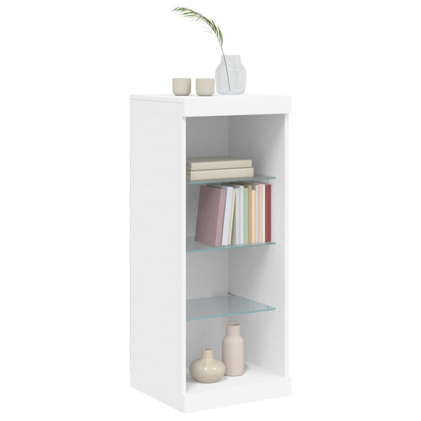 Valkoinen senkki led-valoilla Limbiada 41x37x100cm
