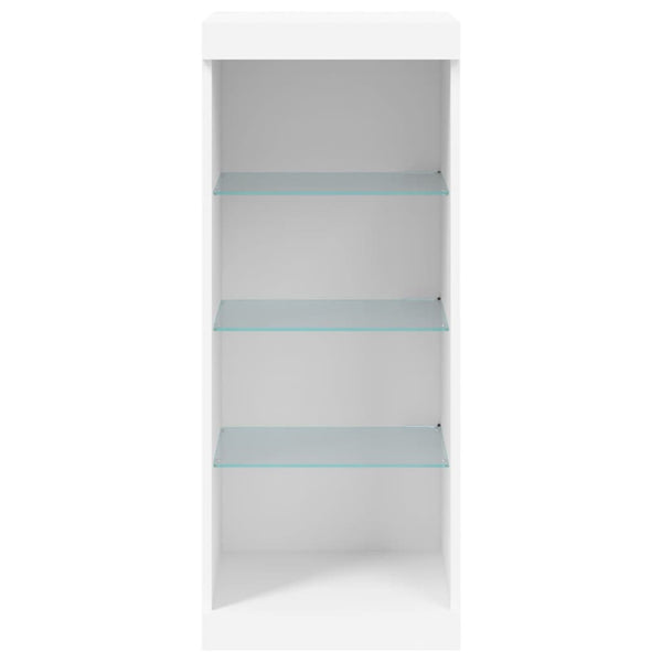 Valkoinen senkki led-valoilla Limbiada 41x37x100cm