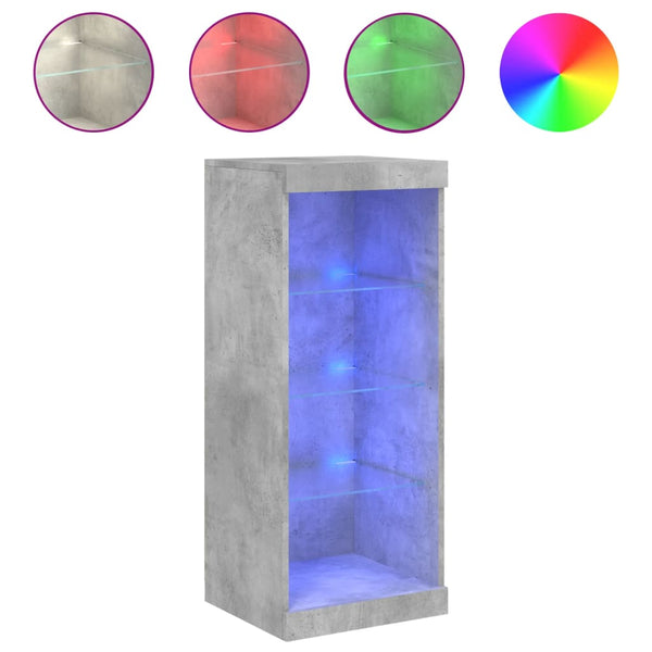 Kommode Limbiada in Betongrau mit LED-Beleuchtung 41x37x100cm