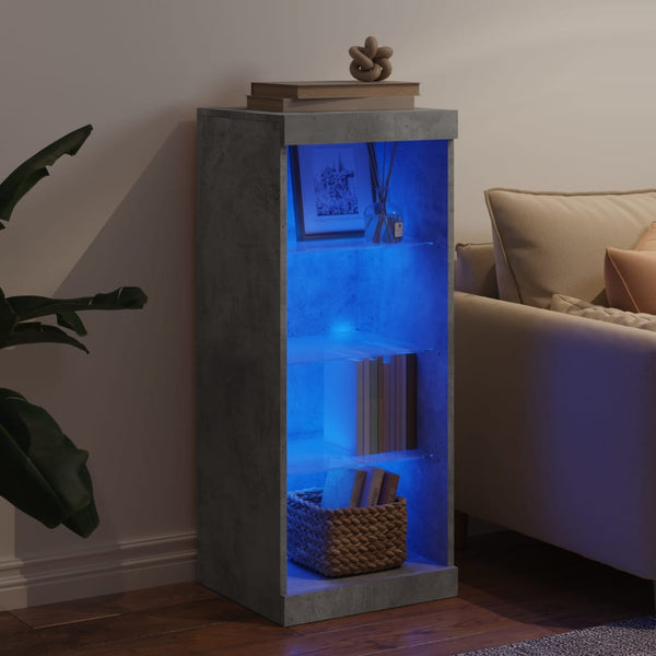 Kommode Limbiada in Betongrau mit LED-Beleuchtung 41x37x100cm