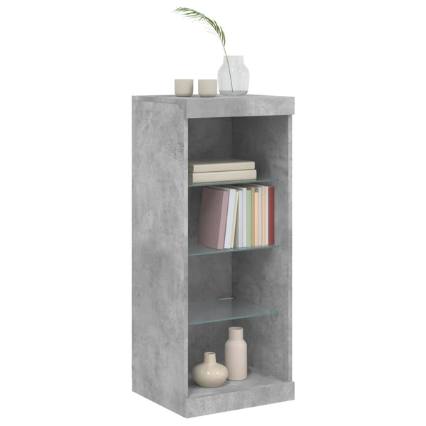 Kommode Limbiada in Betongrau mit LED-Beleuchtung 41x37x100cm