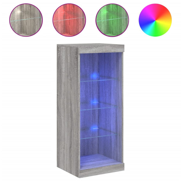 Harmaa senkki led-valoilla Limbiada 41x37x100cm