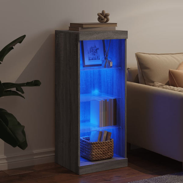 Harmaa senkki led-valoilla Limbiada 41x37x100cm
