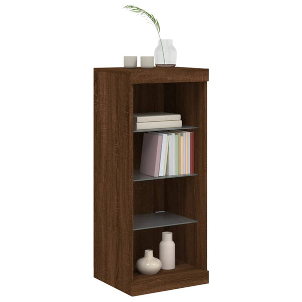 Ruskea tammi senkki led-valoilla Limbiada 41x37x100cm