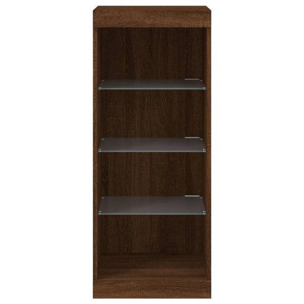 Ruskea tammi senkki led-valoilla Limbiada 41x37x100cm