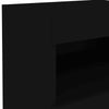 Nachttische schwarz mit LED-Beleuchtung Latoria 50x40x45cm (2 Stk.)