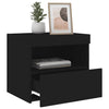 Nachttische schwarz mit LED-Beleuchtung Latoria 50x40x45cm (2 Stk.)