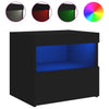 Nachttische schwarz mit LED-Beleuchtung Latoria 50x40x45cm (2 Stk.)